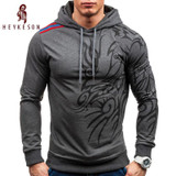 HEYKESON 2017 Hoodies Men Hombre Hip Hop Mens Brand Letter Hooded Zipper Hoodie Sweatshirt Slim Fit Men Hoody Large Size XXXL