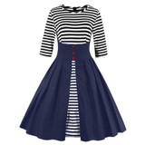 HeyGalSing Plus Size Vintage Dress 2017 Women Autumn Elegant Vestidos 50s 60s Vestido Retro Dresses Party Clothing 3XL 4XL 5XL