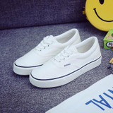 HEVXM 7-color 2017 spring and autumn new arrival women's fashion canvas shoes to help low student flat shoes white shoes