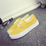 HEVXM 7-color 2017 spring and autumn new arrival women's fashion canvas shoes to help low student flat shoes white shoes