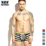 Heroes Pink New Men Underwear Boxers Sexy Striped Cotton Underwear Men Fashion Brand Men Shorts Boxer Wholesale Underwear