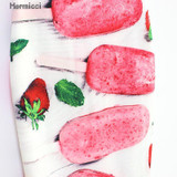 Hermicci Women Fashion Red Ice Cream Printed Midi Skirt 2017 New Ladies Ball Skater Pencil Skirts Saia Femininas