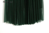 hermicci High Waist Bling Satin Look Pleated Skirt 2017 Summer Elastic Waist Midi Long Women Fashion Skirt Black Green Skirt