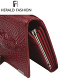 Herald Fashion Women Wallet Crocodile Head PU Leather Wallet Women Purse 3D Long designer Money Clip Carteira Feminina
