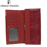 Herald Fashion Women Wallet Crocodile Head PU Leather Wallet Women Purse 3D Long designer Money Clip Carteira Feminina