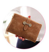 Herald Fashion Nubuck Leather Women Wallets Female Zipper Small Wallet Women Short Coin Purse Holders Retro Wallet and Purses