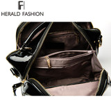 Herald Fashion Women Patent Leather Handbags Crocodile Design Shopper Tote Bag Female Luxurious Shoulder Bags Herald Fashion Women Patent Leather Handbags Crocodile Design Shopper Tote Bag Female Luxurious Shoulder Bags