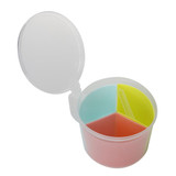 HENGHOME Transparent Colorful Lid Seasoning Box 1 Set Kitchen Tool Salt Condiment Storage Box Spice Jar Seasoning Can Sugar Bowl