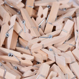 HENGHOME Hot Sale Mini Natural Wooden Clothes Photo Paper Peg Pin Clothespin Craft Clips School Office Stationery 50Pcs/pack