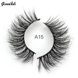 Genailish Lashes 3D Mink Lashes Thick False Eyelashes 19 Styles Full Strip Eyelash Fake Eye Lashes cilios mink A14