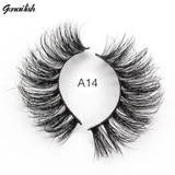 Genailish Lashes 3D Mink Lashes Thick False Eyelashes 19 Styles Full Strip Eyelash Fake Eye Lashes cilios mink A14