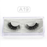 Genailish 3D Mink Eyelashes Upper Real Mink Lashes Soft Natural False Eyelashes 1 pair Handmade Fake Eye Lashes Extension-A13
