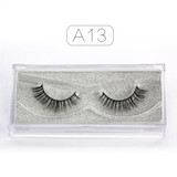 Genailish 3D Mink Eyelashes Upper Real Mink Lashes Soft Natural False Eyelashes 1 pair Handmade Fake Eye Lashes Extension-A13