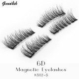 Genailish Fake Lashes 6D Magnetic Eyelashes Double Magnet False Lashes Makeup Extension Eyelash maquillage CT01-S