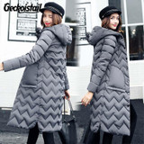 Geckoistail New Winter Fashion Women Jacket Parka Coats Hooded Down Cotton Thickr Warm Female Jackets Parka Outerwear T0611