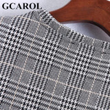 GCAROL New Arrival Embroidered Floral Plaid Women Dress British Style Mini Dress High Quality Vintage Female Dress