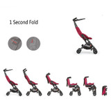 GB Super Light Pockit Baby Stroller 1S Fold Ultra Compact Baby Pram Lightweight Comfort Folding Carriage Stroller with Straps