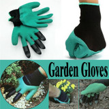 Gardening Gloves Rubber Polyester Builders Garden Work Latex Gloves 4 ABS Plastic Claws Safety Work Gloves Builders Grip
