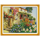 Garden Villa (2) Patterns Counted Cross Stitch Diy 11CT 14CT Cross Stitch Set Landscape Cross-Stitch Kit Embroidery Needlework