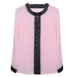 IMC New Hot Women Tops And Blouses New Hot Spring Ladies Chiffon Blouse Shirt Long Sleeve O- Neck Bow Tops