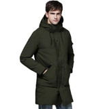 IEMUH Fashion Winter Outwear Down Jacket Men Windproof Waterproof Grey Duck Down Coat Parka Male Long Plus Size Thick Warm Coat