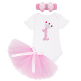 iEFiEL Newborn 1 Year Birthday Dress for 1st First Baby Kid Girl Birthday Clothing Infant Princess Baby Girl Party Tutu Dress