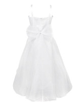 iEFiEL Kids White Flower Girls Dress Floor Length Pageant Wedding Party Formal Occassion Sleeveless Girls Flower Tulle Dresses