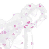 iEFiEL New Style Men Lingerie Mesh Heart-shape Applique Ruffled Bikini Briefs Underwear Underpants Sexy Gay Jockstraps Panties