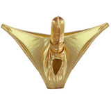 iEFiEL Hot Mens Lingerie Patent Leather Bikini Briefs with Hole for Sexy Men's Lingerie Underwear Underpants Jockstraps Panties