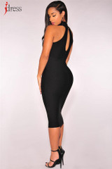 IDress Summer Dress 2017 Black Sexy Hollow Mesh Patchwork Knee Length Bodycon Bandage Sexy Dresses Party Night Club Dress IDress Summer Dress 2017 Black Sexy Hollow Mesh Patchwork Knee Length Bodycon Bandage Sexy Dresses Party Night Club Dress
