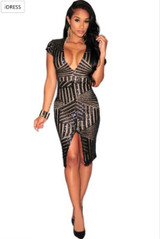 IDress 2017 New Style Summer Dress Women Sexy Club Dress Party Night Club Dress Vestido Robe Femme Party Black Gold Sequin Dress