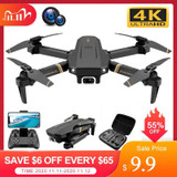 V4 Rc Drone 4k HD Wide Angle Camera 1080P WiFi fpv Drone Dual Camera Quadcopter Real-time transmission Helicopter Toys