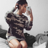 Fashion Women Camouflage Hoody Harajuku Thin Pullover Hoodies Girls Tracksuit Long Sleeve Sweatshirts Pullover Mujer Sudadera Q4