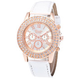 fashion women bracelet Watch Candy Color ladies watches with rhinestones leather Strap Wrist Watch women dress relojes mujer
