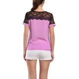 Fashion Women Blouses Summer Lace Chiffon Blouse 2016 Blusa Feminina Tops Fashion Chemise Femme Shirts 4XL Plus Size