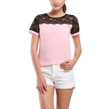 Fashion Women Blouses Summer Lace Chiffon Blouse 2016 Blusa Feminina Tops Fashion Chemise Femme Shirts 4XL Plus Size