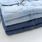 Fashion Women Blouse Spring Autumn Casual Shirts Camiseta de mujer Long Sleeve Denim Jeans Tops Casual Women Shirt Blusa Mujer
