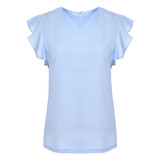 Fashion Women Blouse Ruffles Short Sleeve Shirt Women Tops Femme blouses 2017 Casual O-Neck blusas White Ladies Top camisa mujer