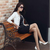 Fashion Women Blazer Slim Fit Short Jackets Long Sleeve Black White Blazer Casaco Feminino No Button Spring OL Style Clothes