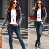 Fashion Women Blazers Slim Ladies Coat Blazer Jacket Casual Zipper Suit Outwear