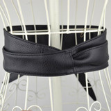 Fashion Women belt Soft Leather Wide Self Tie Wrap Around Waist Band Dress Belt JL