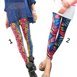 Fashion Women 3D Leggings Printing Leggings Rainbow Unicorn printing Leggings Milk Vintage free size