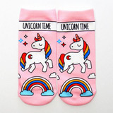Fashion Women 3D Unicorn Print Socks Men Unisex Low Cut Funny Ankle Lovely Short Socks