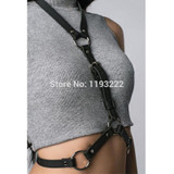 Fashion Women 100% Handcrafted Halter Choker Harness Leather Body Bondage BDSM Belt Waist Straps Sword
