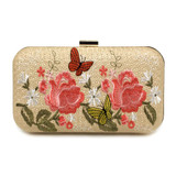 Fashion Woman Evening Bag Luxury Flowers Embroidery Ladies Evening Clutches Handbag Party Banquet Bag Chain Women Shoulder Bag