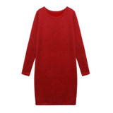 Fashion Winter Women Sweater Dress Women Clothes Ladies Long Sleeve Knitted Bodycon Stretch Party Casual Dress Black Gray