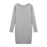 Fashion Winter Women Sweater Dress Women Clothes Ladies Long Sleeve Knitted Bodycon Stretch Party Casual Dress Black Gray