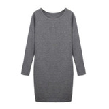 Fashion Winter Women Sweater Dress Women Clothes Ladies Long Sleeve Knitted Bodycon Stretch Party Casual Dress Black Gray