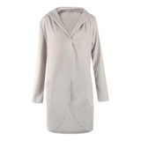 Fashion Winter Women Hoodie Pocket Solid Color Coat Long Sleeve Outwear