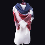 Fashion Winter Scarf For Women blanket Scarf Women Plaid Cashmere Scarves Warm Brand Shawls bandana Drop Shipping